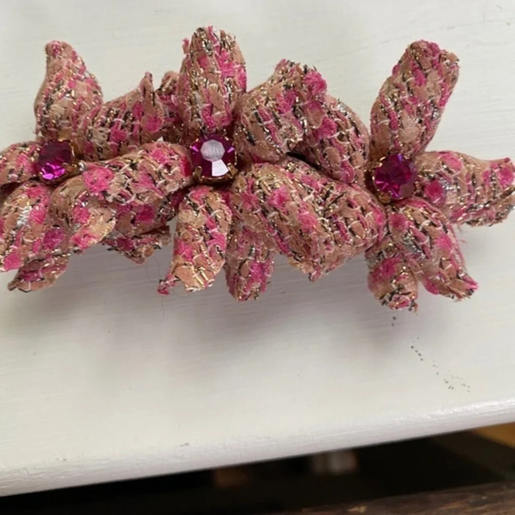 Jennifer Behr  Pink Embellished Hair Barrette main image 3